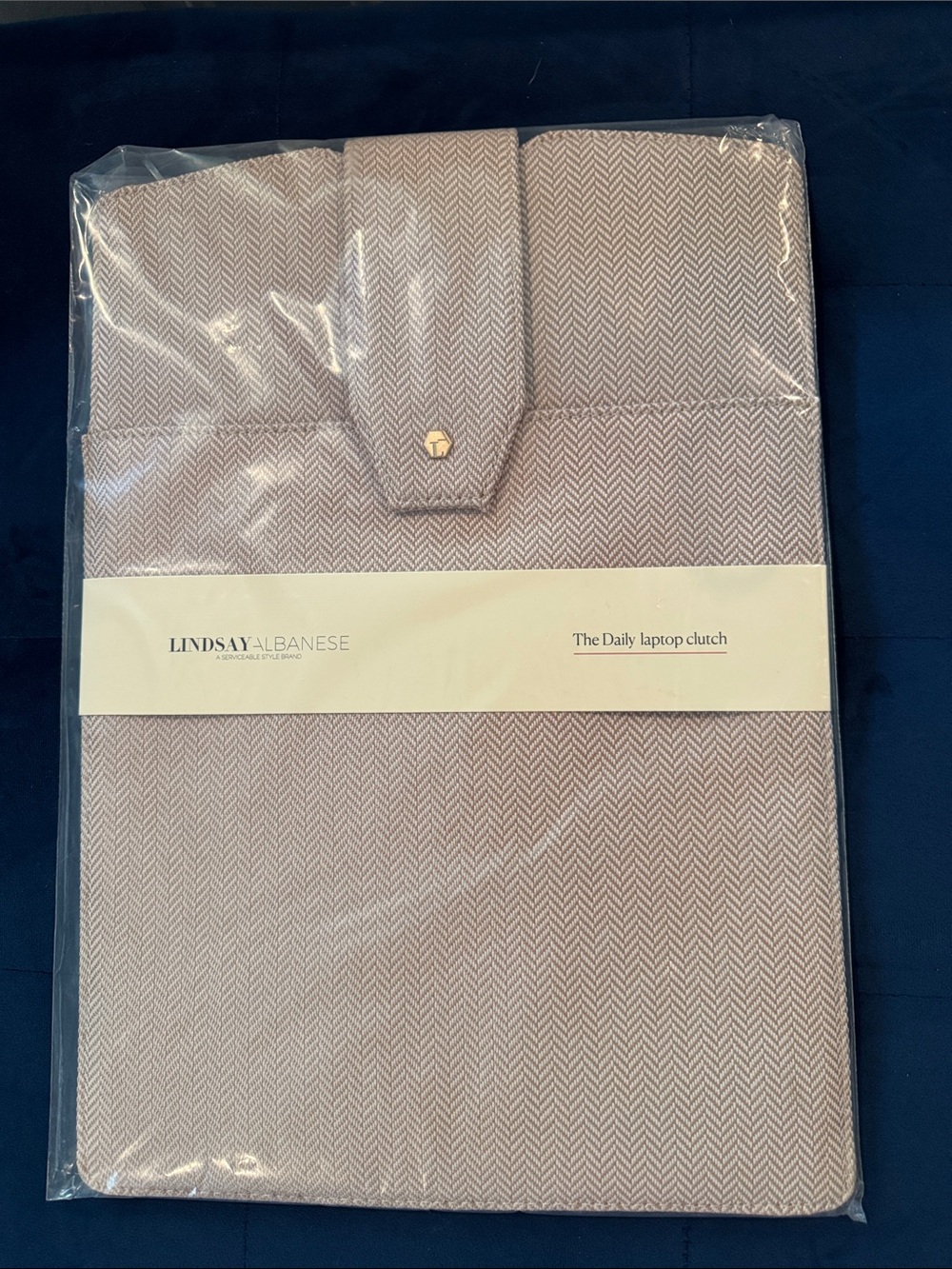 NWT Lindsay Albanese Daily Laptop Clutch - Light Pink